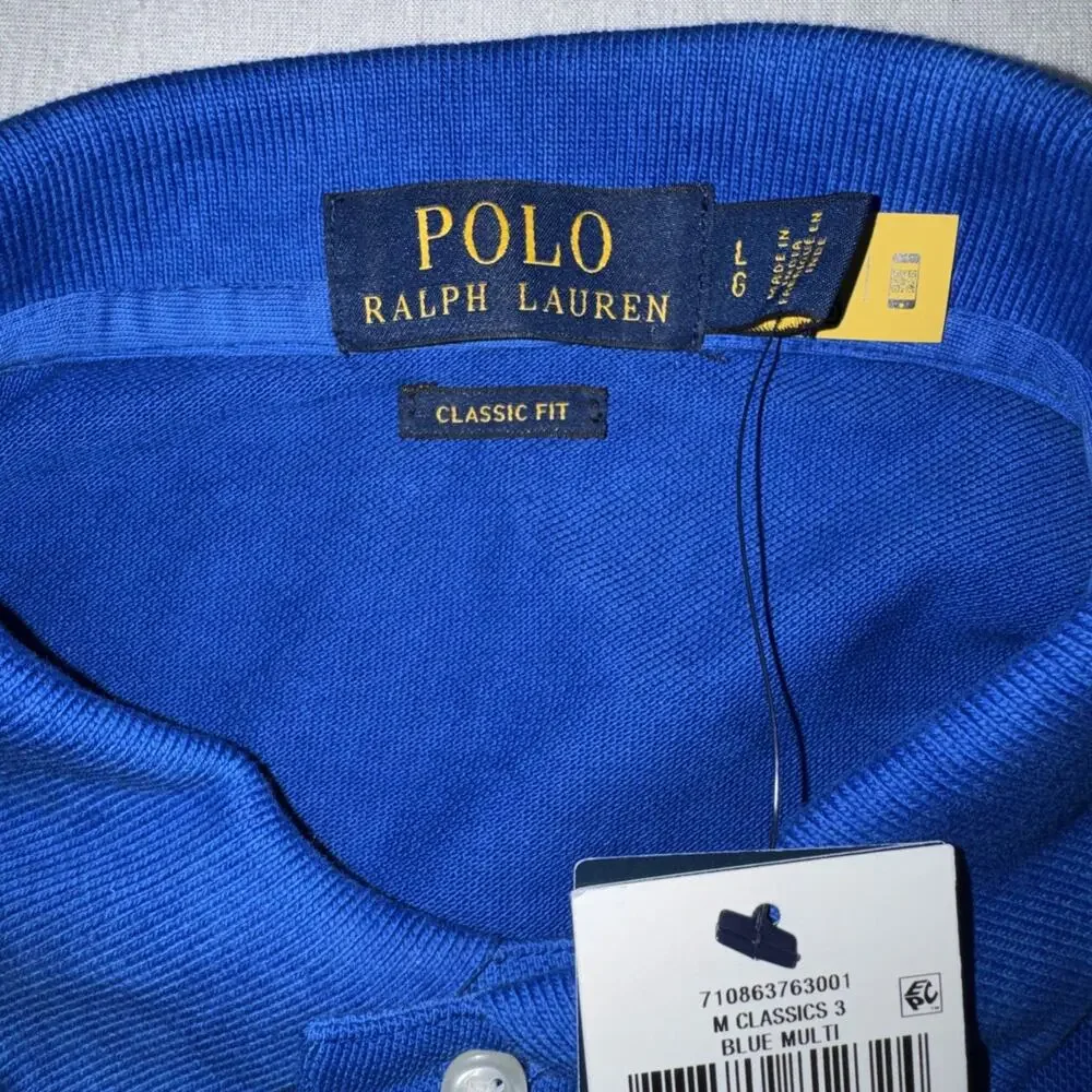 Polo Ralph Lauren Classic Fit Shirt Men Large Short Sleeve Polo Tie Dye Pony NWT